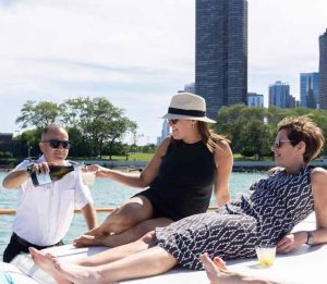 Chicago Private Yacht Rental Adeline's Sea Moose pampering