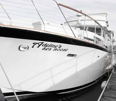Chicago private yacht rental charter Adeline's Sea Moose stately private yacht