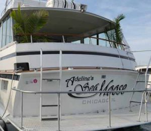 Chicago private yacht rental charter Adelines Sea Moose swim deck