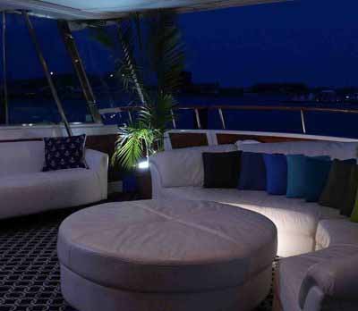 Chicago private yacht rental charter overnight salon bar