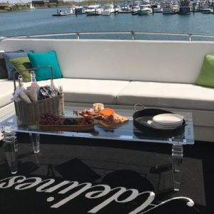 Chicago private yacht rental for dockside entertainment and entertaining