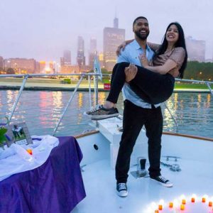 Chicago private yacht rental for marriage proposals