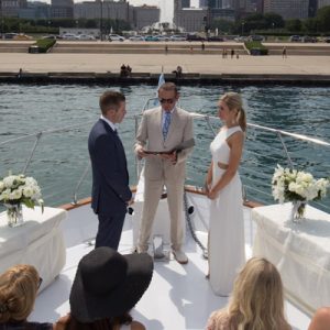 Chicago private yacht rentals for wedding ceremonies and anniversaries