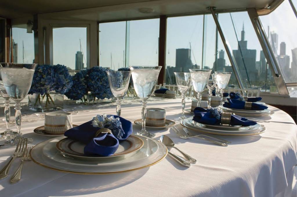 Priceless private yacht dining and dinner parties