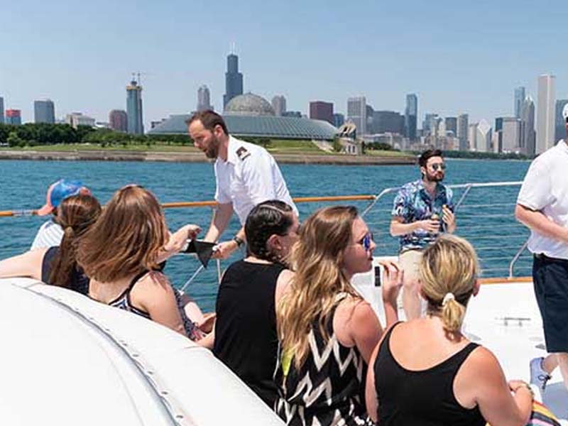 Chicago Private Yacht Rentals Attentive Crew Pampering