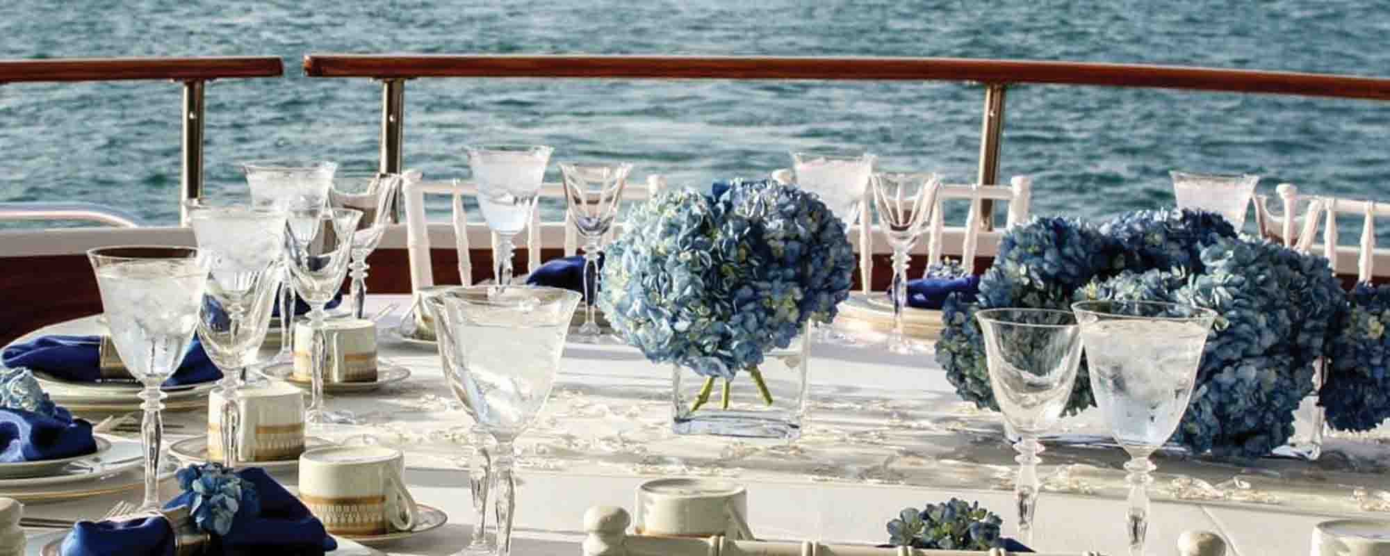 Chicago Private Yacht Rentals Intimate Dining and Dinner Parties