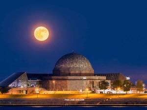 Adler Planetarium at night Photo Credit Chris Smith