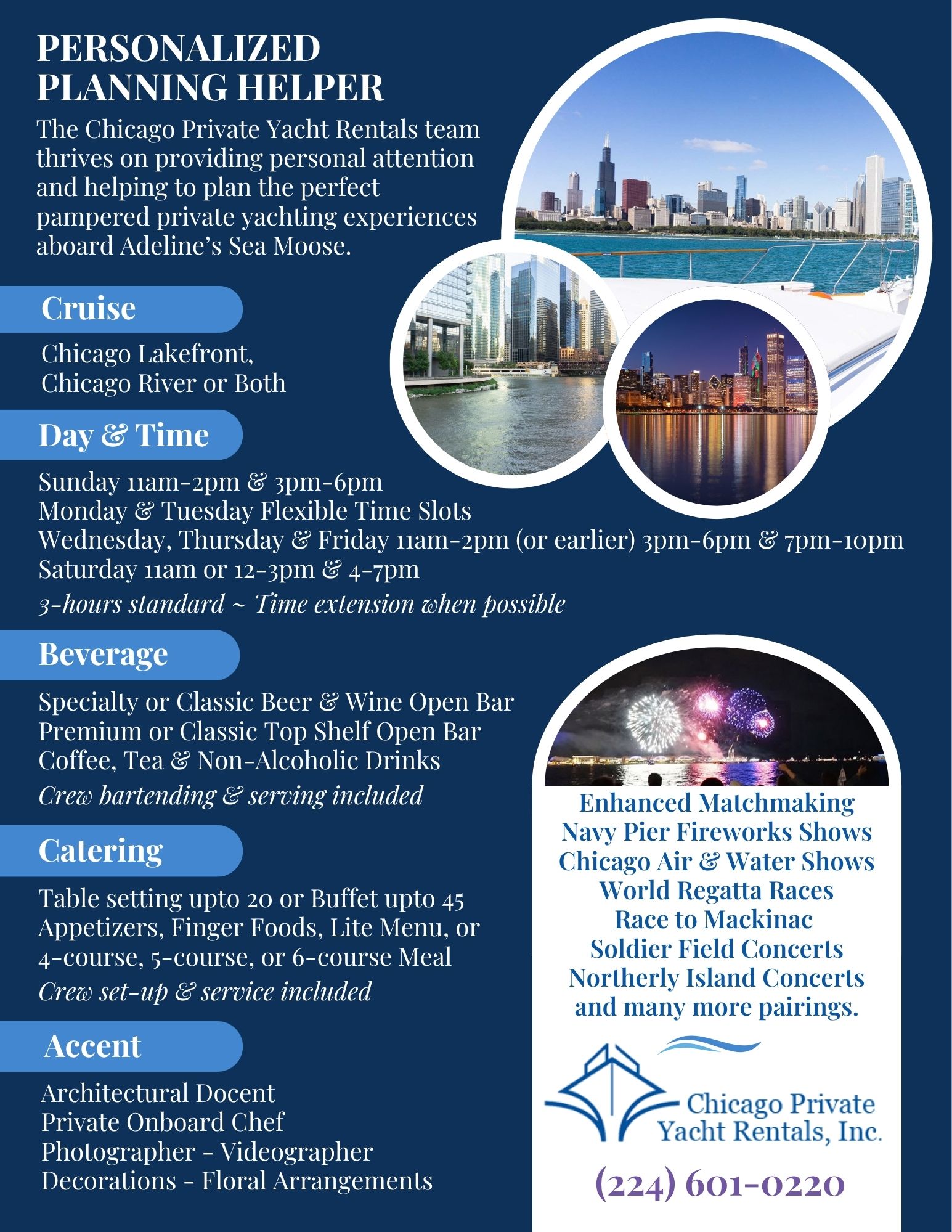 CPYR Personalized Planning Helper 2027 | Chicago Private Yacht Rentals CPYR Personalized Planning Helper 2027